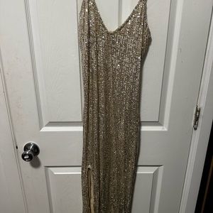 Sequin spaghetti strap dress